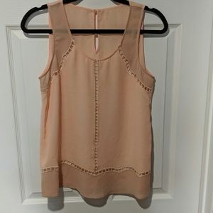 Peach silky tank